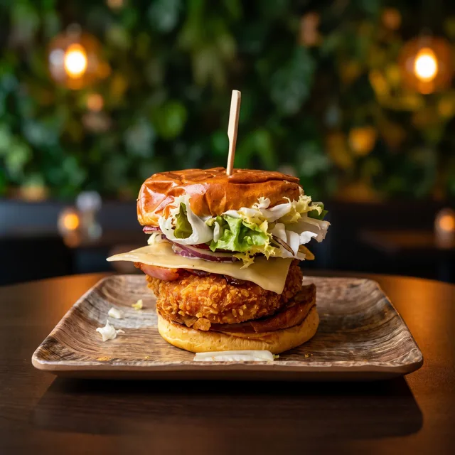 Hamburguesa de pollo al estilo Kentucky